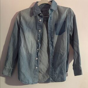 Arizona Jean Company Faded Denim Shirt - Light Blue